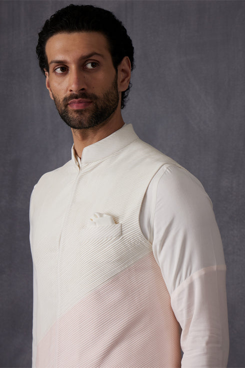 Color Block Nehru Jacket Set